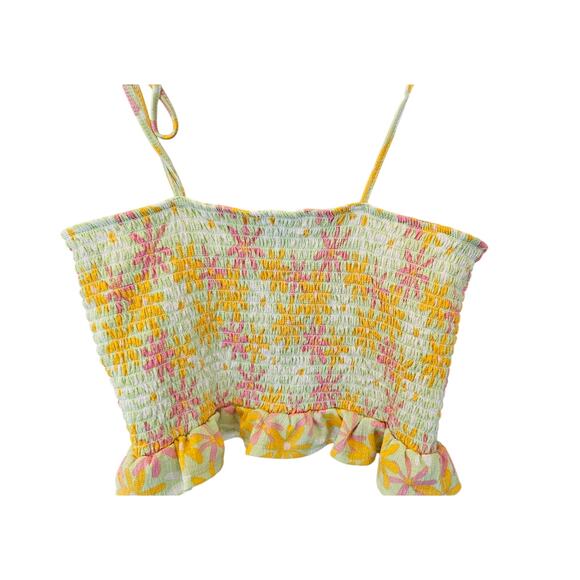 Jolie & Joy by FCT with Love Neon Floral Crop Top XL NWT summer festival party - Picture 3 of 6